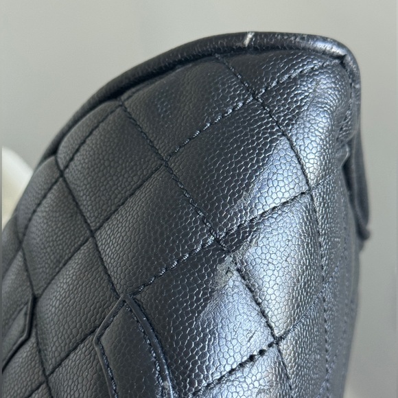 CHANEL Caviar Quilted Small Bowler in Black. - Picture 9 of 9